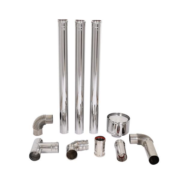 Single Wall Pellet Stove Chimney Carbon Steel Material 90 Degree Design