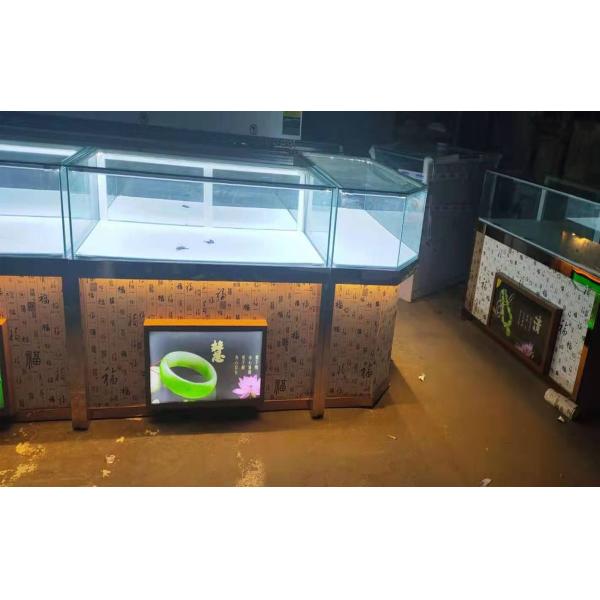 Custom Logo Commercial Sectional Furniture with Glass Display Cabinet and LED Lights