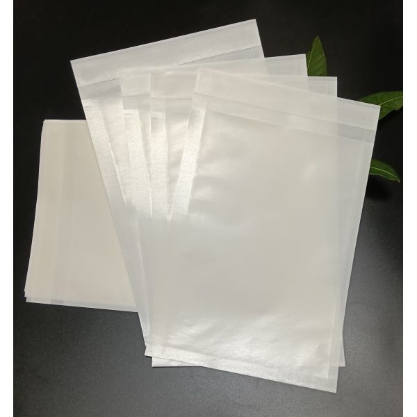 Sacs en papier en verre auto-scellés 100% recyclables avec logo personnalisé Sacs en papier biodégradables