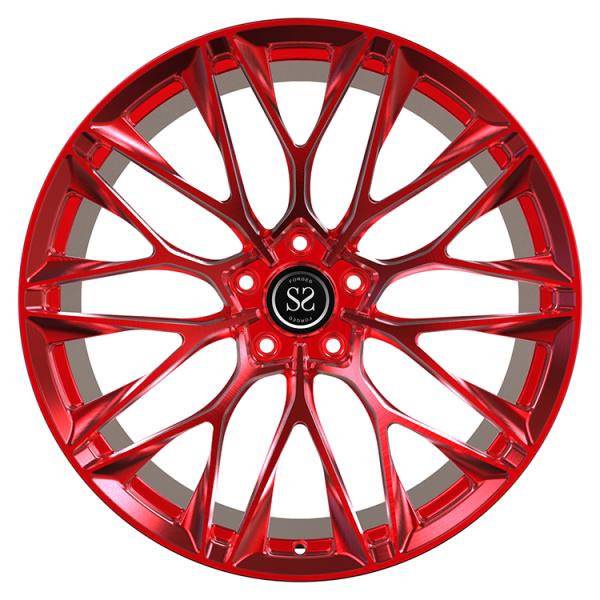 SLS AMG Black series 20x11 and 21x13 Custom 1 Piece Forged Rims Candy Red