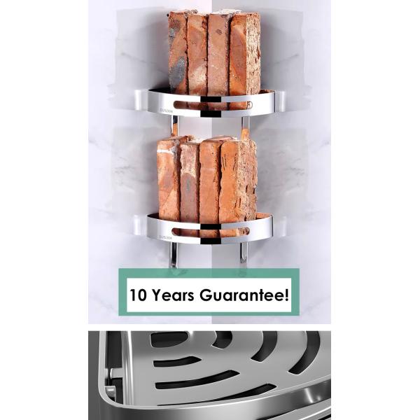 SUS304 Wall Mounted Bathroom Shelf , Mirror Polishing Stainless Steel Shampoo Holder