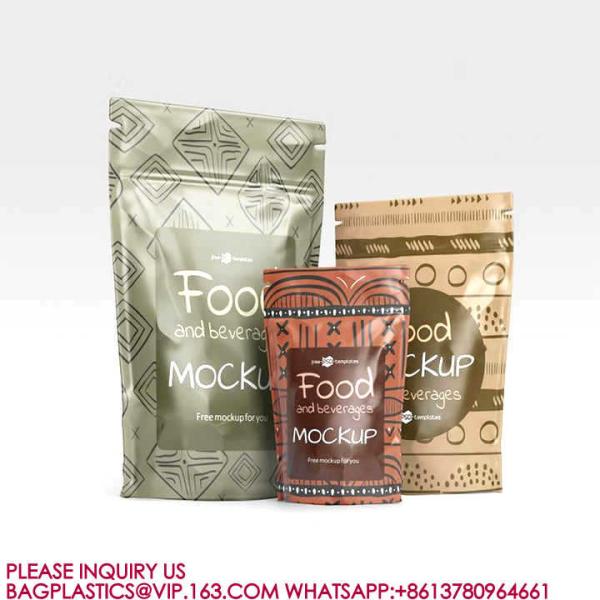 Sustainable Doypack Self Adhesive Bag Food Packaging Bag For Snack Candy Nougat Biscuit