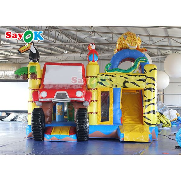 Kids Playground Zoo Forest Animal Inflatable Jumping Slide Bounce Castle Bouncy House