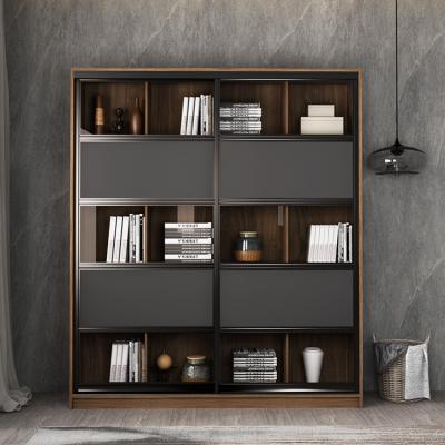 120cm To 240cm High Wooden Office Bookshelf Melamine Wood Furniture For Home Hotel