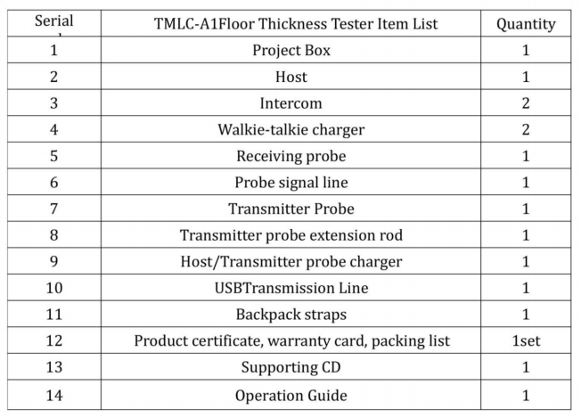 TMLC-A1 Floor Thickness Tester with 40~820mm Test Range, Waterproof Design, and 30,000 Points Storage
