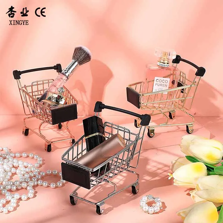 Мини-супермаркет аксессуары для детей Металлическая корзина для покупок Милые корзины