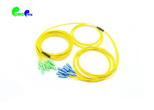Customized SC APC - SC UPC Fiber Optic Patch Cables Single Mode Breakout 2.0mm SM LSZH