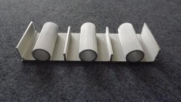 Sand Blasted Anodized LED Heat Sink , Extruded Aluminium Heatsink Profiles