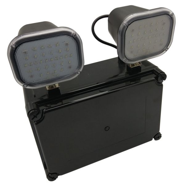 220V Input 2x6W Twin Spot LED Emergency Light 3 Years Warranty 50000 Hours Lifespan