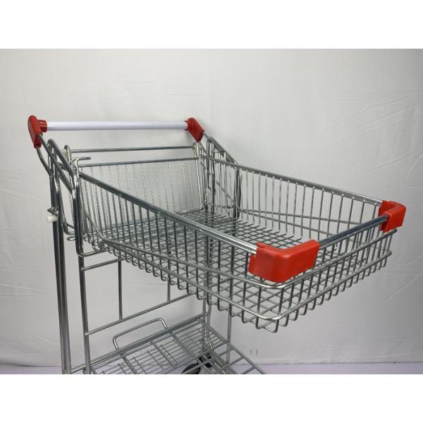 Вагонетка двойного слоя Q195 складного супермаркета склада стальная