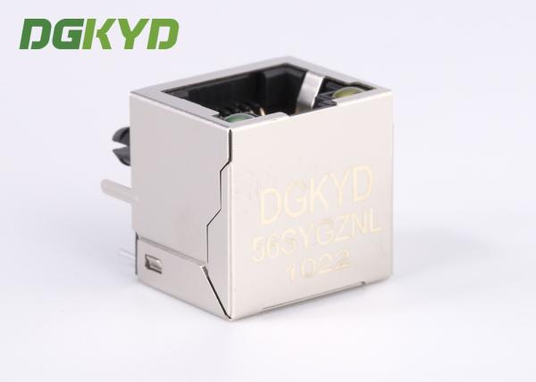 Single Port RJ45 shielded jack without transformer,10/100/1000BASE 8p8c connector