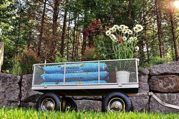 Outdoor Garden Heavy Duty Utility Portable Large Capacity Camping Collapsible Wagon Cart With All-Terrain Wheels