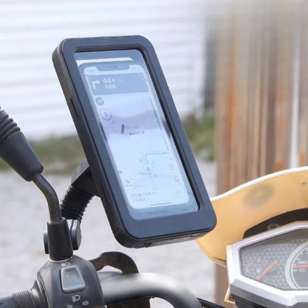 Waterproof Motorcycle Bike Mobile Phone Holder , 360° Swivel Adjustable Motorcycle Cellphone Holder
