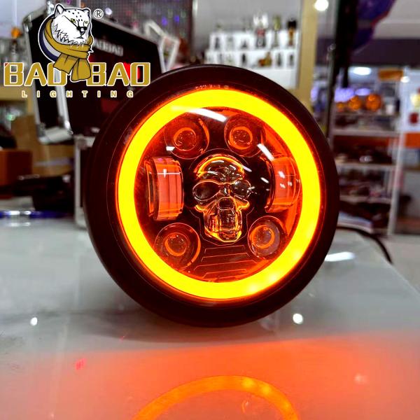 Aluminum 12V 5.75 Inch Motorcycle Front LED Headlight For HONDA CG CN GN CD70