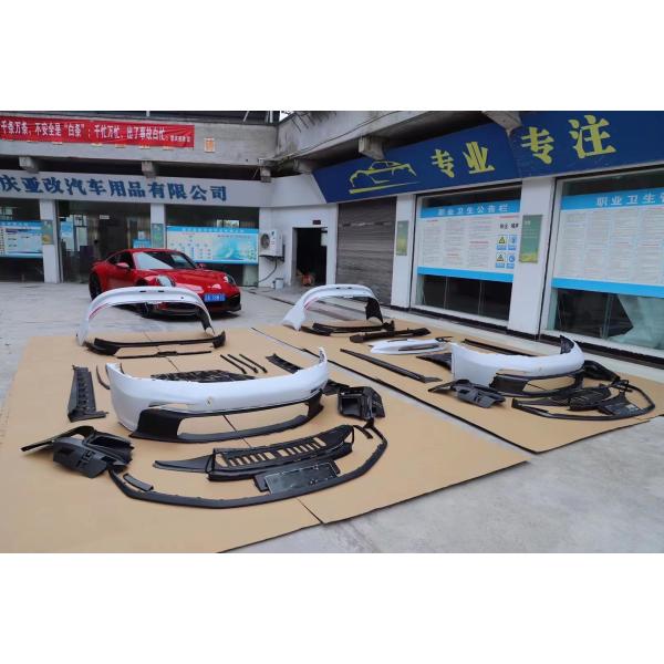 PP Plastic Material Body Kit for Porsche911 992 992 Upgraded GT3 Style Front and Rear Bumper Side Skirt Spoiler Hood Body Kit
