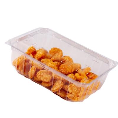 cake container with lid clear rectangle plastic blister bread box disposable pastry snack clamshell box