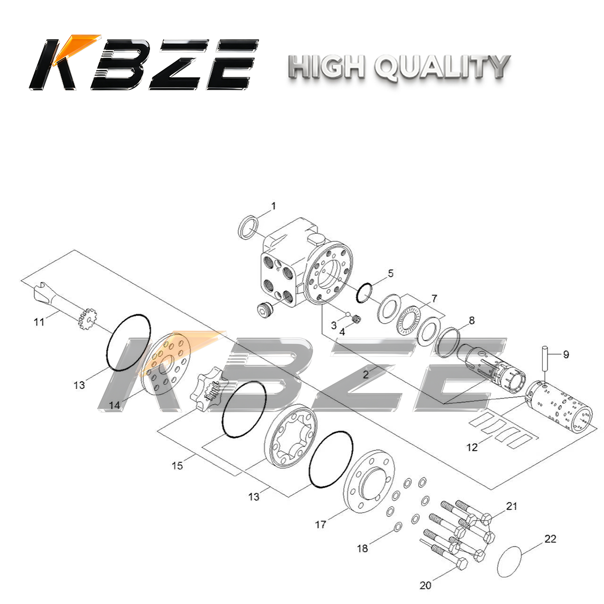 KBZE TOP QUALITY ORBITROL STEERING UNIT 31LD-30010 HYUNDAI FITS HL757-7 HL757-9