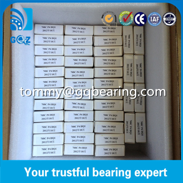 708C P4 HQ1 Machine Tool Sealed Angular Contact Bearings 15 Degree Contact Angle
