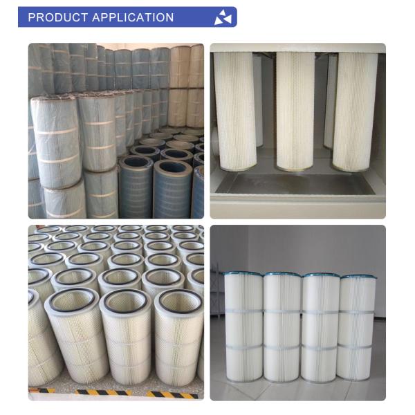 0.3um Пористый фильтр с плюшевым воздушным картриджем для фильтрации пыли на производственных предприятиях
