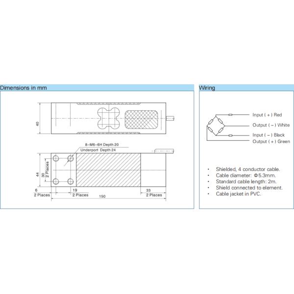 Electronic Digital Platform Scales Flushable Load Cell SOHEL6E3 50-500KG High Precision