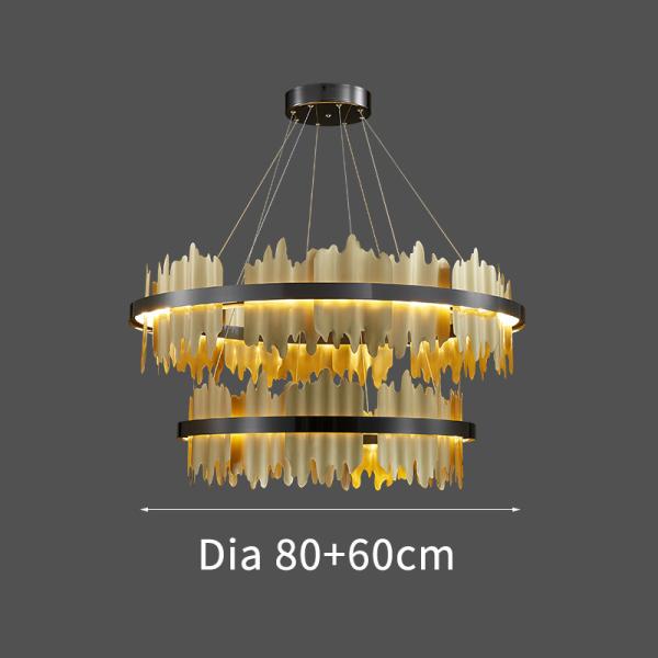 Modern Creative Circle LED Black Chandelier Lobby Hotel Light(WH-CY-164)