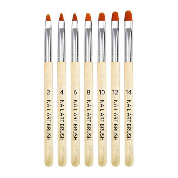 7pcs/set Nail Art Brush Pen for Light Therapy Phototherapy Painting Drawing Tool Made