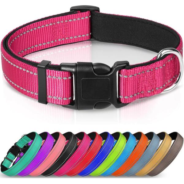 Soft Neoprene Padded Dog Collar with Waterproof Reflective C-01