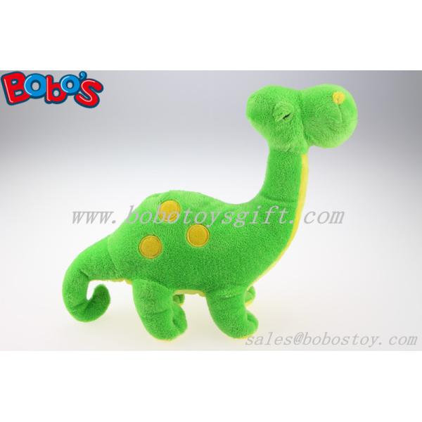 Cuddly Stuffed Green Baby Dinosaur Animal With Embroidery Body