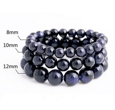 Blue sandstone natural crystal bracelet Wishing star stone lovers hand string bracelet