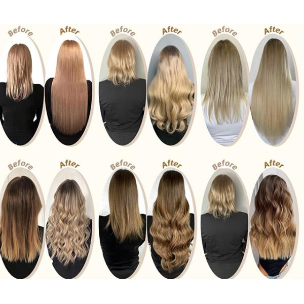 Бразильская лента Remy PU Weft Keratin Platinum в удлинителях человеческих волос