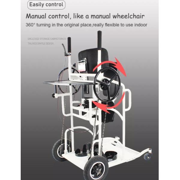 Leather Seat Mobility Walking Aids Hydraulic Lever Flexible Crutches Walkers Scooters