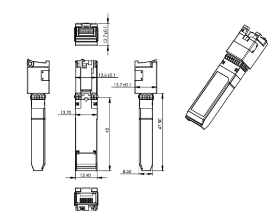 Модуль приемопередатчика RJ45 Cisco SFP-10G-T-X меди 10GBASE-T совместимый