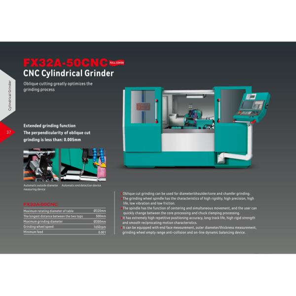 1400rpm Grinding Wheel Speed Cylindrical Grinder Machine with Micron Level Precision Size and Rigid Tail Seat Design