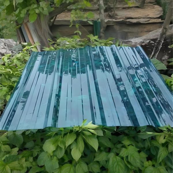 Azul de 0,8 mm a 2,8 mm de plástico resistente a altas temperaturas de policarbonato ondulado Tejas de hoja para techos de entornos extremos