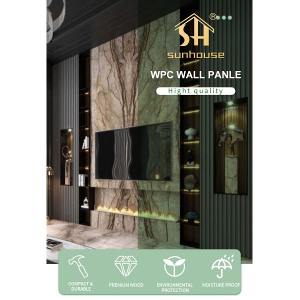 Hardwearing Outdoor PVC WPC Cladding Siding Panel Scratch Resistance Ventilated Grating Board Waterproof Office Free Samples