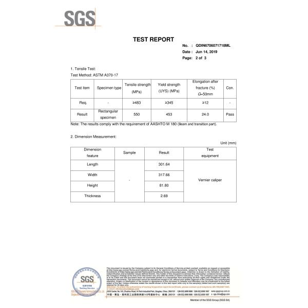 Специализированная высокопрочная горячая оцинкованная дорожная безопасность мостик ограждение конец дороги