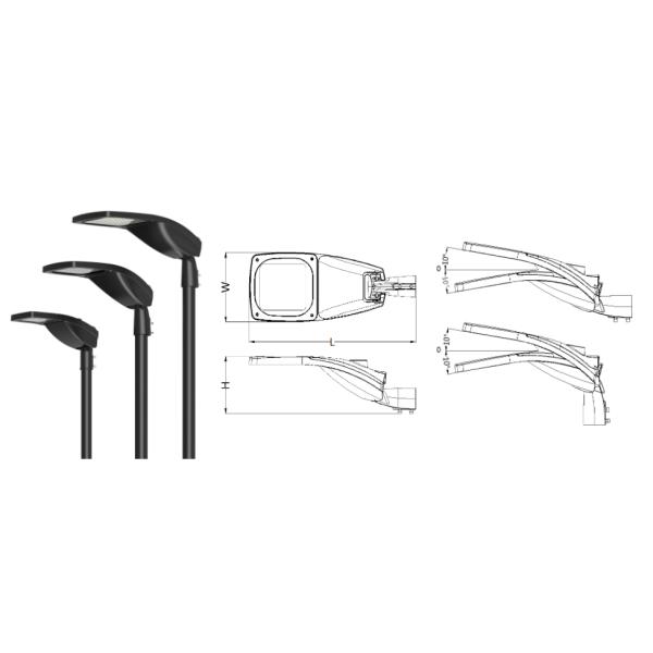Раковина CE ENEC алюминиевая привела уличный свет для главной дороги 80W