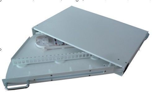 24 Ports FTTH Fiber Optic Distribution Box , Rack Mounted Optical Fiber Distribution Cabinet