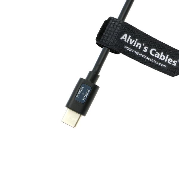 BMPCC DC 2.5 * 0.7mm ângulo direito para USB-C Tipo-C PD cabo de alimentação para Blackmagic Design Pocket Cinema Câmera 60CM