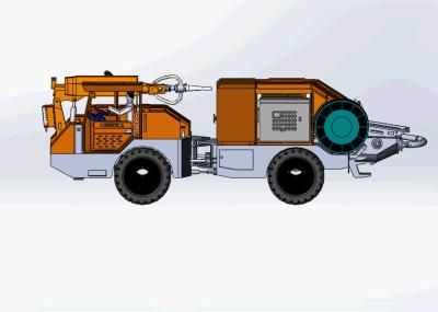 11000kg Wet Shotcrete Machine 4 Wheels Drive Diesel Motor Power For Underground Mining