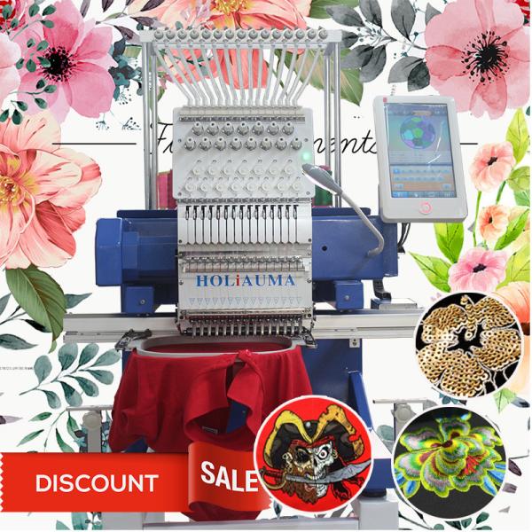 2020 type single head embroidery machine HO1501N 450*650mm cap t-shirt flat 3d home computer embroidery machine for sale