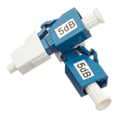 Precision Ferrule Plastic Single Mode Fiber Attenuator Lc Attenuator 5db