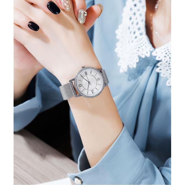 ODM OEM Logo Womens Fashion Watch Mesh Band IP Rose Gold Color
