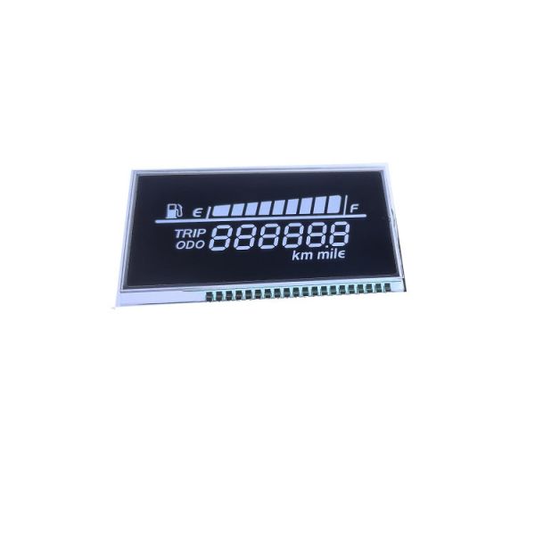 Customized Size VA 7  Segment Yamaha speedometer Lcd Display Panel For Motorcycle