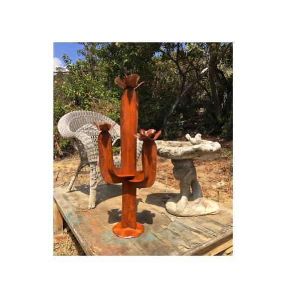Garden Art Outdoor Ornaments Corten Steel Rusty Pine Cone Sculpture