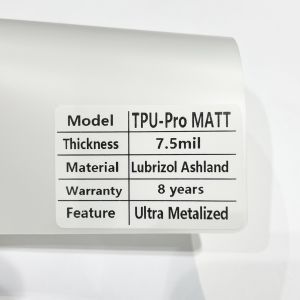  TPU-Pro MATT PPF 7.5mil Lubrizol Ashland, 8-Year Warranty Ultra Metalized Matte Paint Protection Film