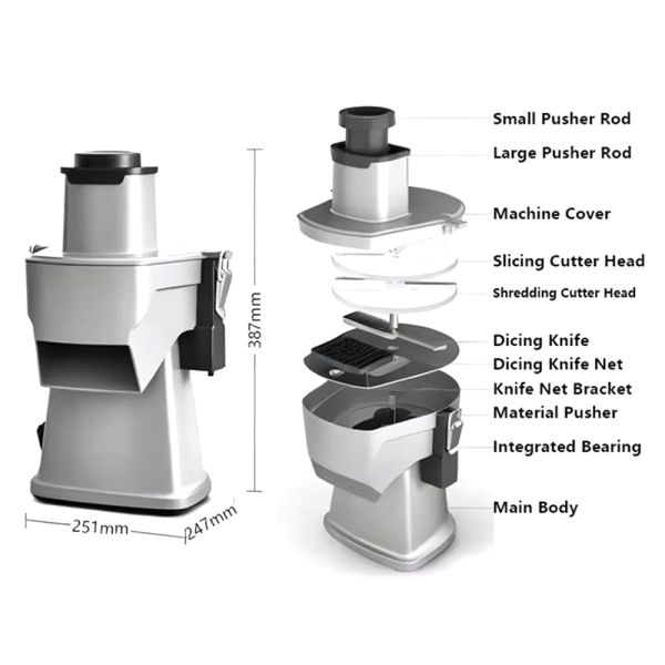 Custom Vegetable Cutter, Dicer, Slicer, Vegetable Cutting Machine, Potato Dicer Suitable for slicing various vegetables and fruits