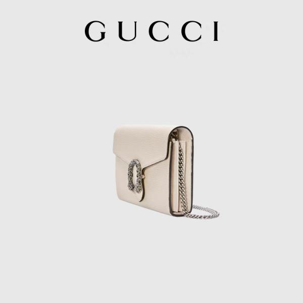 сумки цепи дам GUCCI Dionysus 60cm закрытие мини кожаной щелчковое