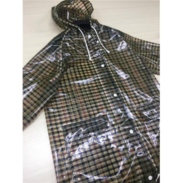 Fashion Garment TPU Leather Classic Plaid Printed Pattern Abrasion Resistant