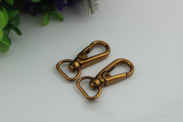 Manufacturing plating 6 color high quality metal d ring snap hooks 13 mm for handbag